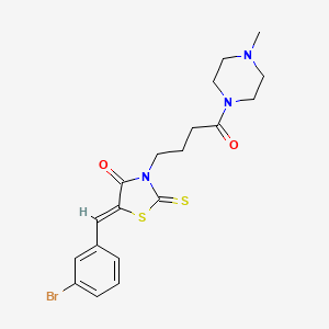 5-(3-bromobenzylidene)-3-[4-(4-methyl-1-piperazinyl)-4-oxobutyl]-2-thioxo-1,3-thiazolidin-4-one