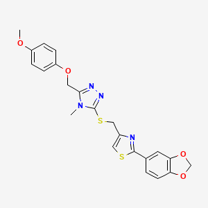 3-({[2-(1,3-benzodioxol-5-yl)-1,3-thiazol-4-yl]methyl}thio)-5-[(4-methoxyphenoxy)methyl]-4-methyl-4H-1,2,4-triazole