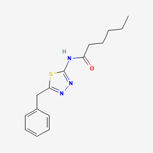 molecular formula C15H19N3OS B4632995 N-(5-benzyl-1,3,4-thiadiazol-2-yl)hexanamide 