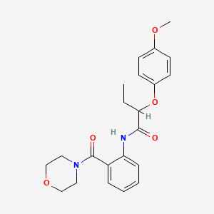 2-(4-methoxyphenoxy)-N-[2-(4-morpholinylcarbonyl)phenyl]butanamide