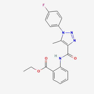 ethyl 2-({[1-(4-fluorophenyl)-5-methyl-1H-1,2,3-triazol-4-yl]carbonyl}amino)benzoate