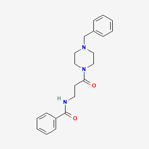 N-[3-(4-BENZYLPIPERAZINO)-3-OXOPROPYL]BENZAMIDE