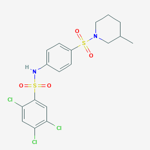 2,4,5-trichloro-N-{4-[(3-methylpiperidin-1-yl)sulfonyl]phenyl}benzenesulfonamide