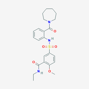 5-({[2-(1-azepanylcarbonyl)phenyl]amino}sulfonyl)-N-ethyl-2-methoxybenzamide