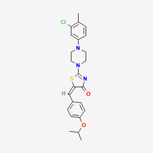 (5E)-2-[4-(3-chloro-4-methylphenyl)piperazin-1-yl]-5-[4-(propan-2-yloxy)benzylidene]-1,3-thiazol-4(5H)-one