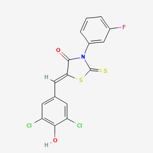 molecular formula C16H8Cl2FNO2S2 B4633117 5-(3,5-dichloro-4-hydroxybenzylidene)-3-(3-fluorophenyl)-2-thioxo-1,3-thiazolidin-4-one 