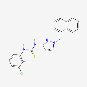 N-(3-chloro-2-methylphenyl)-N'-[1-(1-naphthylmethyl)-1H-pyrazol-3-yl]thiourea