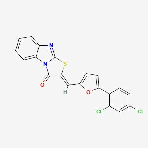 (2E)-2-{[5-(2,4-dichlorophenyl)furan-2-yl]methylidene}[1,3]thiazolo[3,2-a]benzimidazol-3(2H)-one