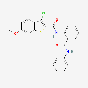 N-[2-(anilinocarbonyl)phenyl]-3-chloro-6-methoxy-1-benzothiophene-2-carboxamide