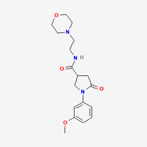 1-(3-methoxyphenyl)-N-[2-(morpholin-4-yl)ethyl]-5-oxopyrrolidine-3-carboxamide