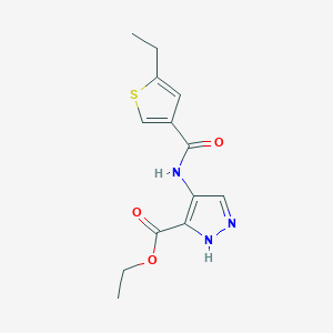 ethyl 4-{[(5-ethyl-3-thienyl)carbonyl]amino}-1H-pyrazole-5-carboxylate