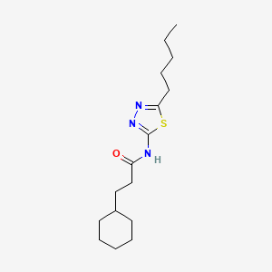 3-cyclohexyl-N-(5-pentyl-1,3,4-thiadiazol-2-yl)propanamide