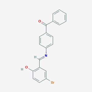 molecular formula C20H14BrNO2 B463319 {4-[(5-Bromo-2-hydroxybenzylidene)amino]phenyl}(phenyl)methanone 