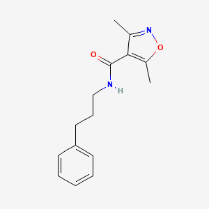 3,5-dimethyl-N-(3-phenylpropyl)-4-isoxazolecarboxamide