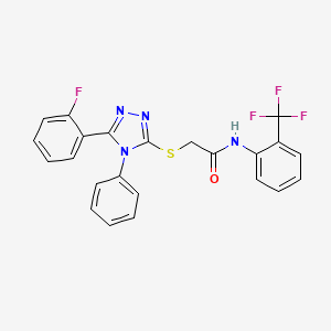 2-{[5-(2-fluorophenyl)-4-phenyl-4H-1,2,4-triazol-3-yl]thio}-N-[2-(trifluoromethyl)phenyl]acetamide