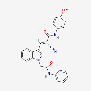 3-[1-(2-anilino-2-oxoethyl)-1H-indol-3-yl]-2-cyano-N-(4-methoxyphenyl)acrylamide