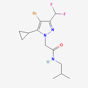 2-[4-bromo-5-cyclopropyl-3-(difluoromethyl)-1H-pyrazol-1-yl]-N-isobutylacetamide