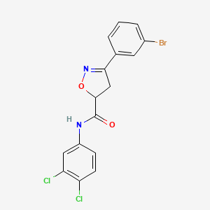 3-(3-bromophenyl)-N-(3,4-dichlorophenyl)-4,5-dihydro-5-isoxazolecarboxamide