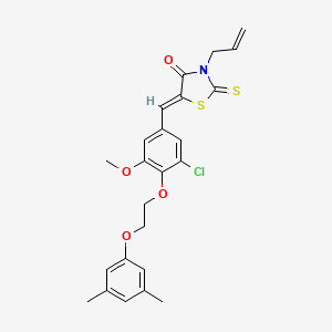 (5Z)-5-{3-chloro-4-[2-(3,5-dimethylphenoxy)ethoxy]-5-methoxybenzylidene}-3-(prop-2-en-1-yl)-2-thioxo-1,3-thiazolidin-4-one