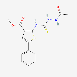 methyl 2-{[(2-acetylhydrazino)carbonothioyl]amino}-5-phenyl-3-thiophenecarboxylate