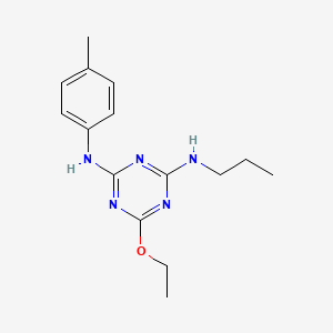 molecular formula C15H21N5O B4633268 6-ethoxy-2-N-(4-methylphenyl)-4-N-propyl-1,3,5-triazine-2,4-diamine 