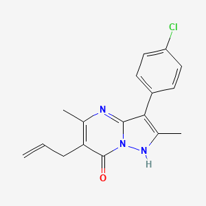 3-(4-CHLOROPHENYL)-2,5-DIMETHYL-6-(PROP-2-EN-1-YL)-4H,7H-PYRAZOLO[1,5-A]PYRIMIDIN-7-ONE