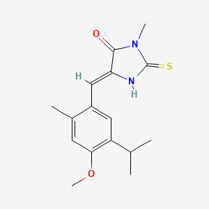 molecular formula C16H20N2O2S B4633316 5-(5-isopropyl-4-methoxy-2-methylbenzylidene)-3-methyl-2-thioxo-4-imidazolidinone 