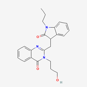 3-(3-hydroxypropyl)-2-[(2-oxo-1-propyl-2,3-dihydro-1H-indol-3-yl)methyl]quinazolin-4(3H)-one