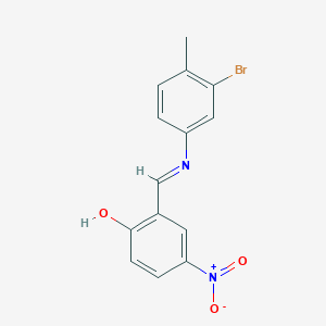 2-{[(3-Bromo-4-methylphenyl)imino]methyl}-4-nitrophenol