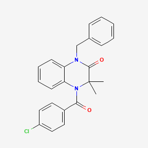 1-benzyl-4-(4-chlorobenzoyl)-3,3-dimethyl-3,4-dihydro-2(1H)-quinoxalinone