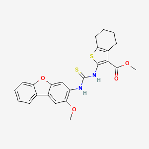 methyl 2-({[(2-methoxydibenzo[b,d]furan-3-yl)amino]carbonothioyl}amino)-4,5,6,7-tetrahydro-1-benzothiophene-3-carboxylate