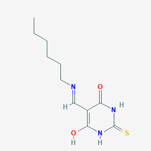 5-(hexyliminomethyl)-6-hydroxy-2-sulfanylidene-1H-pyrimidin-4-one