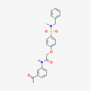 N-(3-acetylphenyl)-2-[4-[benzyl(methyl)sulfamoyl]phenoxy]acetamide