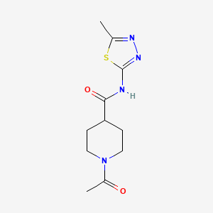 molecular formula C11H16N4O2S B4633416 1-acetyl-N-(5-methyl-1,3,4-thiadiazol-2-yl)piperidine-4-carboxamide 