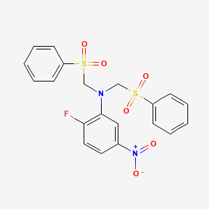 N,N-bis(benzenesulfonylmethyl)-2-fluoro-5-nitroaniline