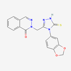 2-{[4-(2H-1,3-BENZODIOXOL-5-YL)-5-SULFANYL-4H-1,2,4-TRIAZOL-3-YL]METHYL}-1,2-DIHYDROPHTHALAZIN-1-ONE