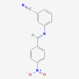 molecular formula C14H9N3O2 B463354 3-({4-Nitrobenzylidene}amino)benzonitrile CAS No. 5324-46-9
