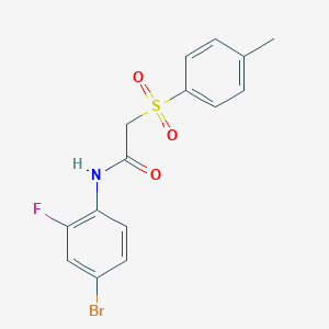 N-(4-bromo-2-fluorophenyl)-2-[(4-methylphenyl)sulfonyl]acetamide