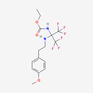 ethyl [2,2,2-trifluoro-1-{[2-(4-methoxyphenyl)ethyl]amino}-1-(trifluoromethyl)ethyl]carbamate