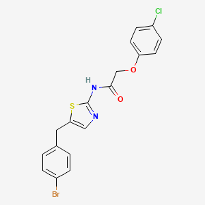 N-[5-(4-bromobenzyl)-1,3-thiazol-2-yl]-2-(4-chlorophenoxy)acetamide