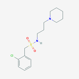 molecular formula C15H23ClN2O2S B4633602 1-(2-chlorophenyl)-N-[3-(piperidin-1-yl)propyl]methanesulfonamide 