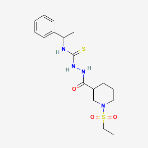 2-{[1-(ethylsulfonyl)piperidin-3-yl]carbonyl}-N-(1-phenylethyl)hydrazinecarbothioamide