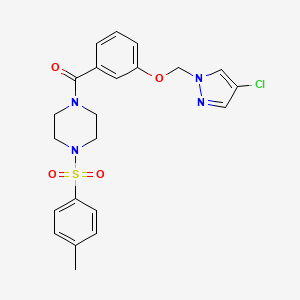 1-{3-[(4-chloro-1H-pyrazol-1-yl)methoxy]benzoyl}-4-[(4-methylphenyl)sulfonyl]piperazine