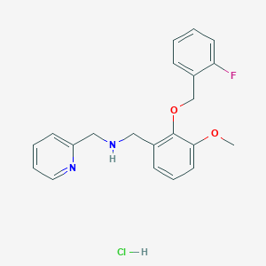 {2-[(2-fluorobenzyl)oxy]-3-methoxybenzyl}(pyridin-2-ylmethyl)amine hydrochloride