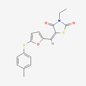 3-ethyl-5-({5-[(4-methylphenyl)thio]-2-furyl}methylene)-1,3-thiazolidine-2,4-dione