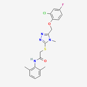 2-({5-[(2-chloro-4-fluorophenoxy)methyl]-4-methyl-4H-1,2,4-triazol-3-yl}sulfanyl)-N-(2,6-dimethylphenyl)acetamide