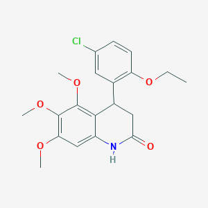 4-(5-CHLORO-2-ETHOXYPHENYL)-5,6,7-TRIMETHOXY-1,2,3,4-TETRAHYDROQUINOLIN-2-ONE