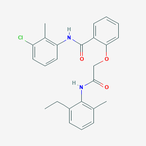 molecular formula C25H25ClN2O3 B4633741 N-(3-chloro-2-methylphenyl)-2-{2-[(2-ethyl-6-methylphenyl)amino]-2-oxoethoxy}benzamide 