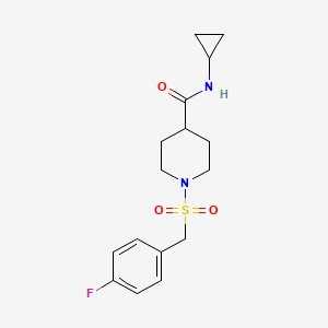 molecular formula C16H21FN2O3S B4633748 N-CYCLOPROPYL-1-[(4-FLUOROPHENYL)METHANESULFONYL]PIPERIDINE-4-CARBOXAMIDE 