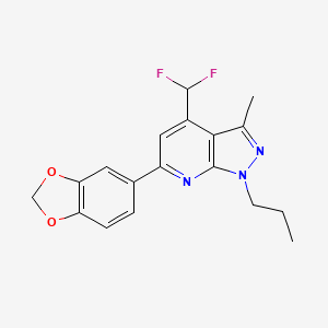 6-(1,3-benzodioxol-5-yl)-4-(difluoromethyl)-3-methyl-1-propyl-1H-pyrazolo[3,4-b]pyridine